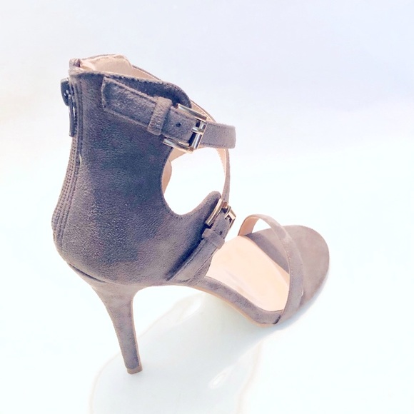 Medium Gray X-Cross Heels - Picture 3 of 3